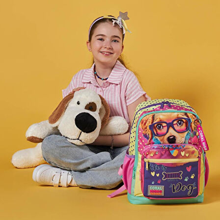 Coral High 2li Set Köpek Desenli Okul Çantası Beslenme 23752