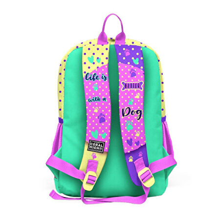 Coral High 2li Set Köpek Desenli Okul Çantası Beslenme 23752