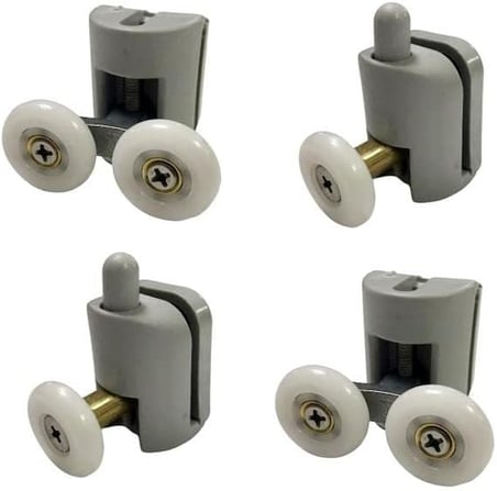 Duşakabin Tekerleği 4 Lü Set Gri Teker Çapı 22 mm Cam Kabinler İçin