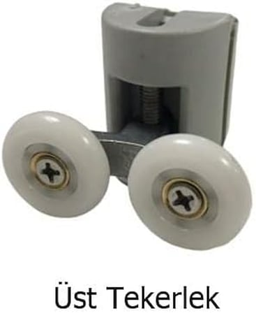 Duşakabin Tekerleği 4 Lü Set Gri Teker Çapı 22 mm Cam Kabinler İçin