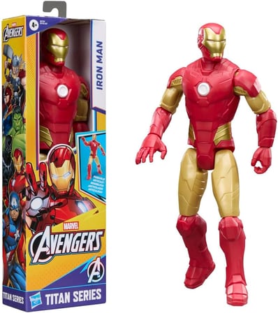 Marvel Avengers Titan Serisi Iron Man 29,2 cm Aksiyon Figürü, 4 yaş ve üzeri çocuklar için Süper Kahraman Figürleri ve Oyuncakları