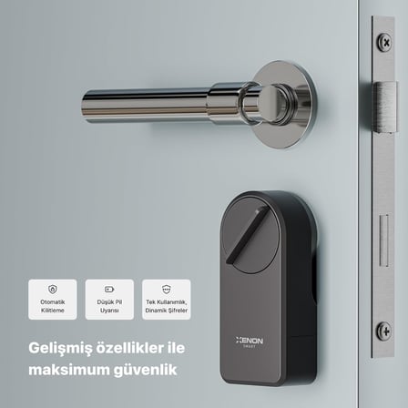 Akıllı Otomatik Motorlu Kapı Kilidi Parmak İzi Şifreli Wi-Fi Mobil Uygulama ile Kontrol Kolay Kurulum Uzaktan Kilitleme/Açma Mekanik Anahtarsız Kilit X8070