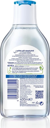 5in1 Canlandırıcı Micellar Makyaj Temizleme Suyu Normal Ciltler, 400 ml, Yüz Temizleyici