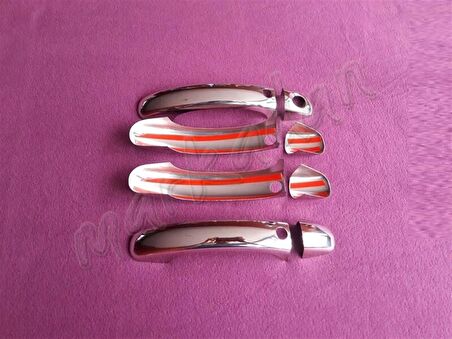 WOC Chrome VW Touareg Sensörlü Krom Kapı Kolu 2008-2010 4 Kapı Paslanmaz Çelik