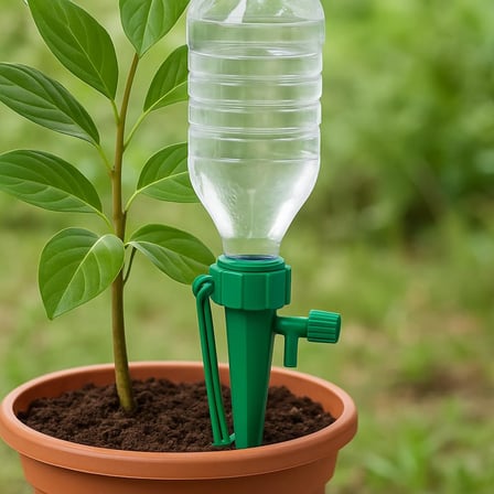 Bitki Sulama Aparatı, Ayarlanabilir Musluklu, Su Hazneli, Sağlam Plastik, Kolay Kurulum, Bahçe ve Saksı Bitkileri İçin (Su Haznesiyle Birlikte)