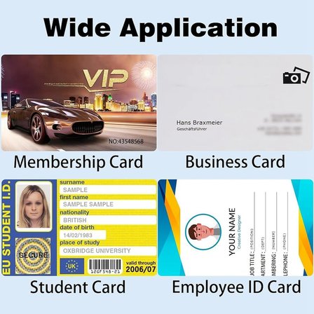 50'li Paket Üstün Kaliteli Boş PVC Kartlar, CR80 30 Grafik Kalitesi Beyaz Plastik Kartlar Fotoğraf Kimlik Rozeti Yazıcıları için