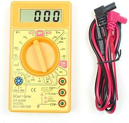 DT-830D Dijital Multimetre Avometre - Digital Ölçü Aleti - Akım, Voltaj, Direnç Ölçer - Siyah Ölçü Aleti