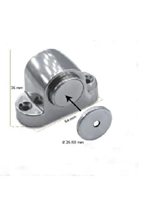 Mıknatıslı Kapı Stoperi Vidalı Kapı Tutucu Tamponu Nikel