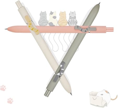 Zennyth Mavi Mürekkepli Cat (Kedi) Jel Kalem 4'lü