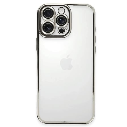 Apple iPhone 16 Pro Kılıf Razer Lensli Silikon - Gümüş