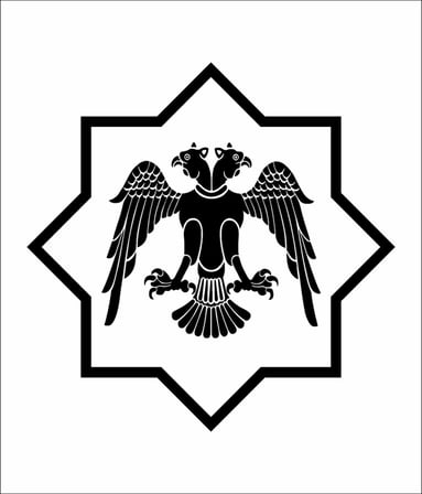 Sticker Usta Selçuklu Kartalı Yıldızı Sticker Araba Oto Motosiklet Karavan Etiket 00228 Kırmızı 60x60 Cm