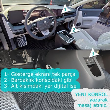Hyundai IONIQ 5 3D Havuzlu Paspas ve Bagaj Havuzu Seti Gri 2021-Sonrası ioniq 5