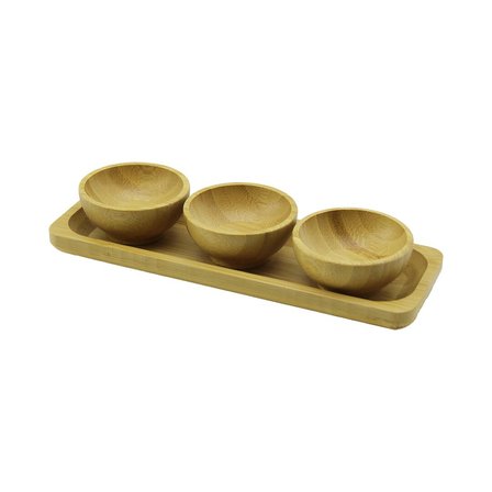 3PCS - SUNUM TEPSİLİ   MİNİ - ÇAP: 6CM  AHŞAP BAMBU LOKUMLUK - ÇEREZLİK KASE (2)