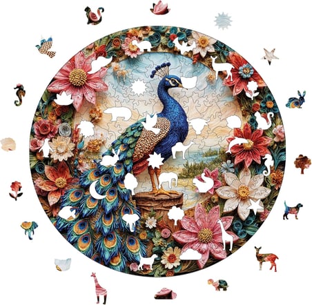 Ahşap Puzzle Yetişkin - Çiçek Açan Zarafet - 252 Parça, 29 x 29 cm - Yapıştırıcı Folyo Dahil - Benzersiz Şekilli Parçalar &amp; Özel Figürler - A1-15