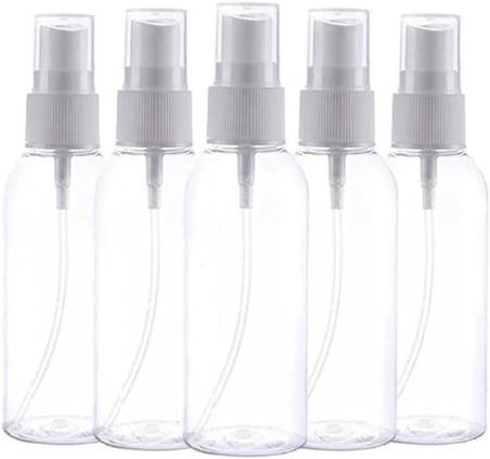 Makrobay Sprey Başlıklı 100 ml Boş Pet Şişe 5 Adet Sağlam Sert Plastik