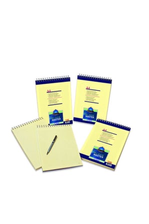 Gıpta Block Master A4 Spiralli Karton Kapak Bloknot Not Defteri 100 Yaprak Çizgili (12 Li Paket) 3-1382000-2181