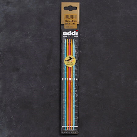 Addi Colibri 4,5mm 20cm Renkli Çorap Şişi - 204-7
