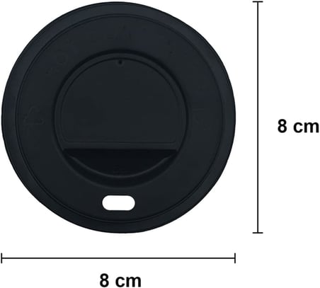 Afra Tedarik 12 Oz Siyah Kapaklı Tutamaçlı Karton Bardak Latte Kahve Kağıt Bardak Sleeve 300 ml - 100'lü (Siyah Kapaklı Tutamaçlı)