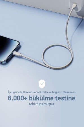 100W Örgülü Type C to Type C SPK-10 1mt Data ve Şarj Kablosu