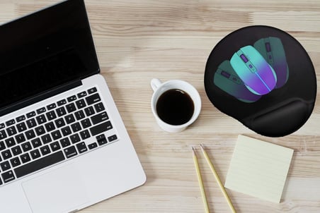 IMSP-009 Bilek Destekli Silikon Mousepad Large 220 mm 250 mm 3 mm uzun süreli mouse kullanımlarında bileğinizde oluşabilecek rahatsızlıkları engeller