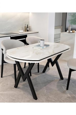 Avenza Living Gofret Yemek Masası 70×120 cm MDF – Modern Mutfak & Ofis Masası