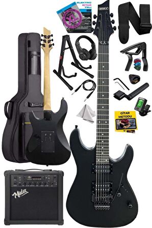 Midex GRX-300-25-AMP Profesyonel Elektro Gitar Seti 25 Watt Gainli Şarjlı Bluetooth'lu Amfi ve Full Set