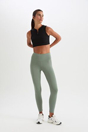 DeFactoFit Yüksek Bel Beli Saran Esnek Basic Düz Sporcu Tayt B4147AX25SPKH458