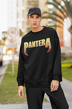 Pantera Müzik Grubu Baskılı Unisex Oversize Rock Metal Sweatshirt
