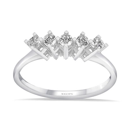 G Renk 0,25 Karat Pırlanta Beştaş Yüzük