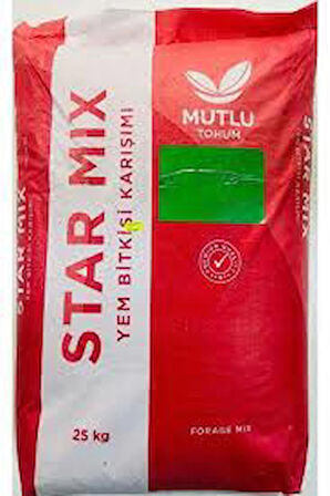 Mutlu Starmix 4 Lü Yem Karışımı Tohumu, Macar Fiğ, Yem Bezelyesi, Tritikale, Buğday Star Mix 25 Kg