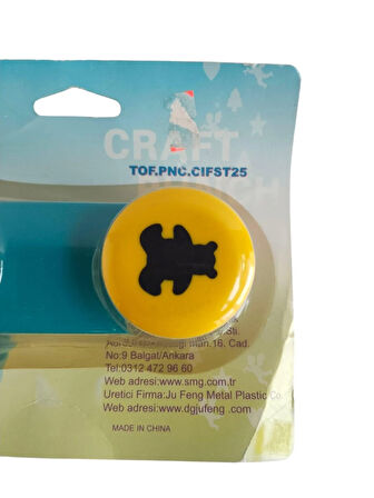 Çift taraflı şekilli delgeç, şekilli punç 2,5cm kelebek-ayıcık