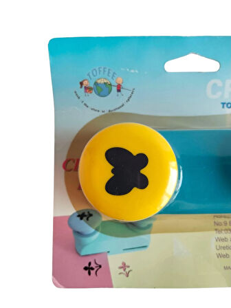 Çift taraflı şekilli delgeç, şekilli punç 2,5cm kelebek-ayıcık