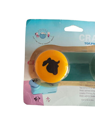 Çift taraflı şekilli delgeç, şekilli punç 2,5cm kaplumbağa-tavşan