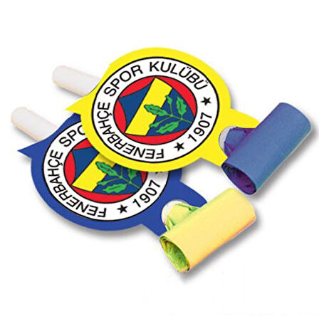 Fenerbahçe  kaynana dili, parti düdüğü,(6lı paket) uzayan parti düdüğü,uzat çek düdük f