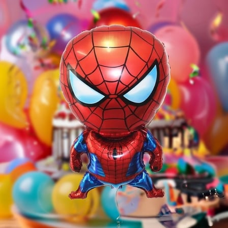 70 x 44 cm Folyo Balon Spider - Helyuma Uyumlu Parti ve Doğum Günü Balonu