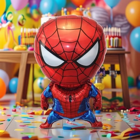 70 x 44 cm Folyo Balon Spider - Helyuma Uyumlu Parti ve Doğum Günü Balonu