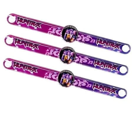 K-POP Huntrix Demon Hunter 3'lü Çıtçıtlı Bileklik 18 Cm