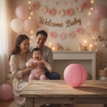 Japon Feneri Pembe 20 cm Küçük Boy Asma Parti Süsü Doğum Günü Nişan Dekorasyon