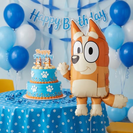 Folyo Balon Bluey Bingo 48x66 cm Doğum Günü Parti Süsü Mavi Karakter Balonu