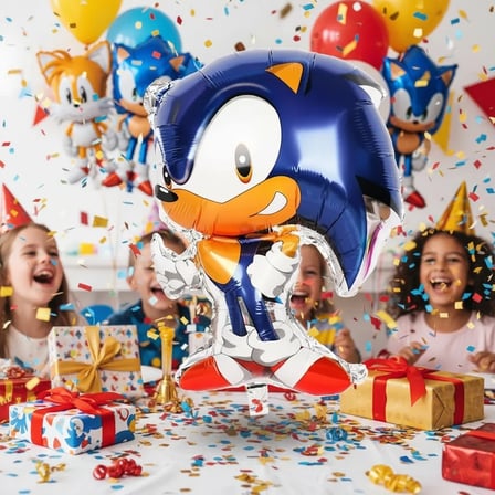 Sonic Kirpi Folyo Balon 68x70 CM Lisanslı Doğum Günü Parti Dekorasyon Süsü