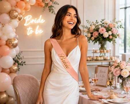Bride Yazılı Somon Altın Yaldızlı Gelin Kuşağı Bekarlığa Veda Parti Süsü
