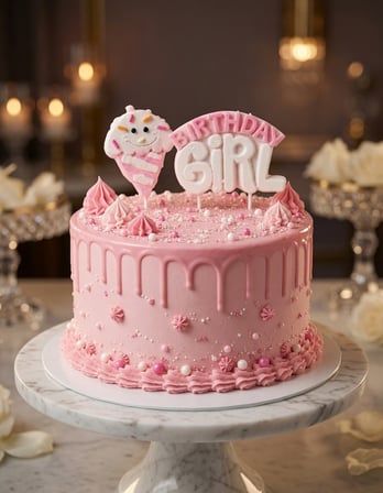 Mum Pembe Birthday Girl Dondurmalı Doğum Günü Pasta Mumu Parti ve Kutlama Süsü
