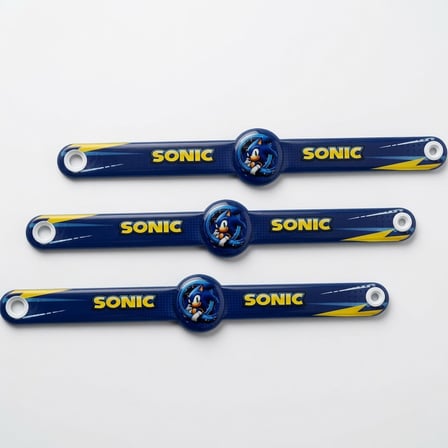 Sonic Temalı 3'lü Çıtçıtlı Kanka Bileklik Seti 18 cm Plastik Çocuk Arkadaşlık Bilekliği
