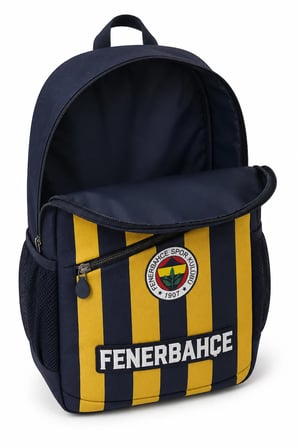 Fenerbahçe Çubuklu Forma Desenli Okul Sırt Çantası Futbol Takımı Taraftar Öğrenci 42x25x14 cm