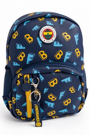 Fenerbahçe FB 3D Anaokulu Sırt Çantası Futbol Takımı Taraftar Çocuk Okul Çantası 35x28x8 cm