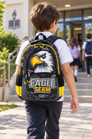 İlkokul Okul Çantası Eagle Team Kartal Takımı Sırt Çantası 42x30x13 cm