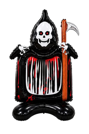 Halloween İskelet Figürlü Folyo Balon 69x115 cm Cadılar Bayramı Parti Ev Mekan Dekorasyon Süsü