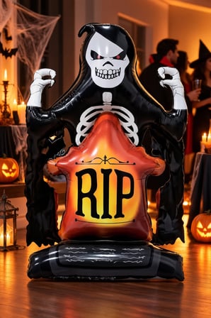 Halloween RIP Mezar Taşı Azrail Folyo Balon 70x110 cm Cadılar Bayramı Parti Ev Dekorasyon Süsü