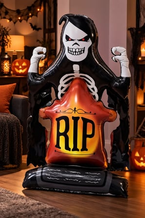 Halloween RIP Mezar Taşı Azrail Folyo Balon 70x110 cm Cadılar Bayramı Parti Ev Dekorasyon Süsü