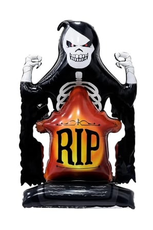 Halloween RIP Mezar Taşı Azrail Folyo Balon 70x110 cm Cadılar Bayramı Parti Ev Dekorasyon Süsü